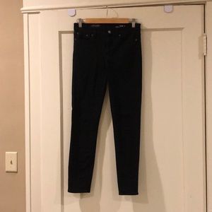 J. Crew toothpick black jeans. Size 28T.